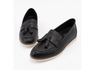 Silver Lining North Punched Loafer Black 